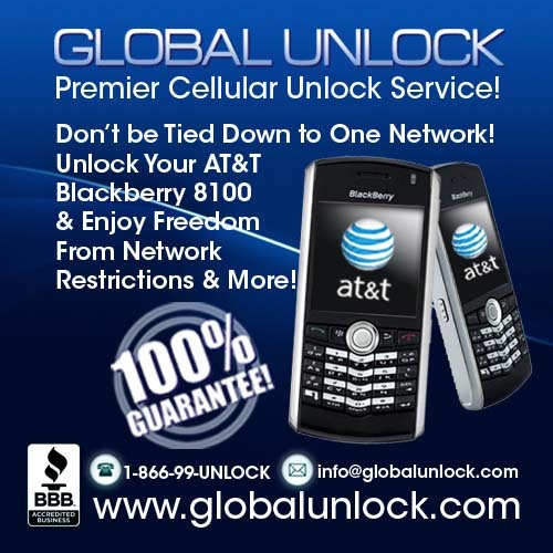 Product picture AT&T Blackberry 8100 Unlock Instructions 