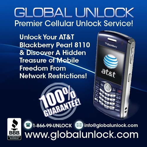 Product picture AT&T Blackberry 8110 Unlock Instructions 