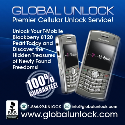 Product picture T Mobile USA Blackberry 8120 Unlock Instructions 